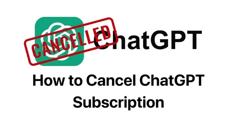 How to cancel a ChatGPT subscription — ChatGPT logo with a red CANCELLED stamp